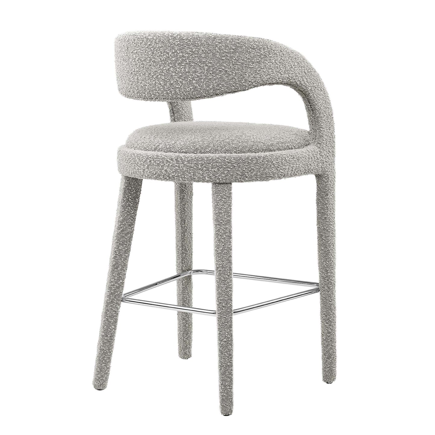 Lot de 2 tabourets de bar rembourrés Pinnacle Boucle par Modway