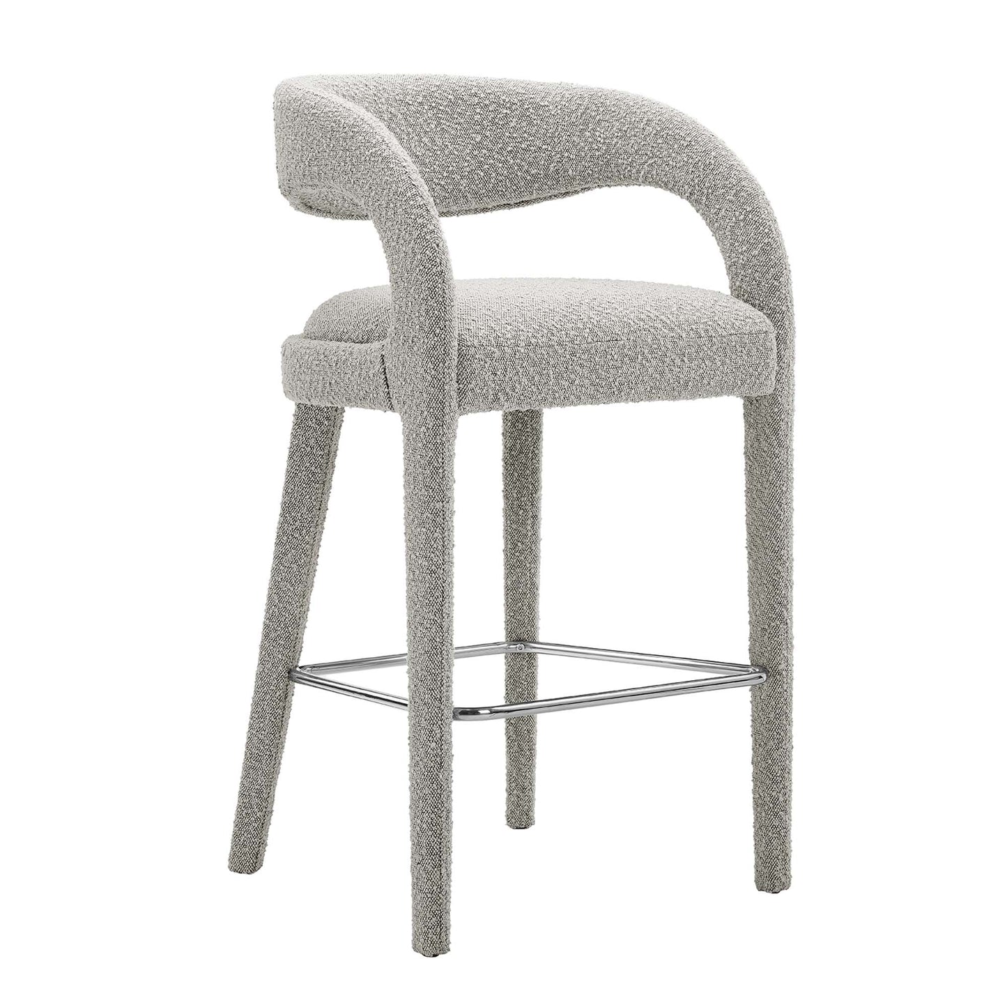 Lot de 2 tabourets de bar rembourrés Pinnacle Boucle par Modway