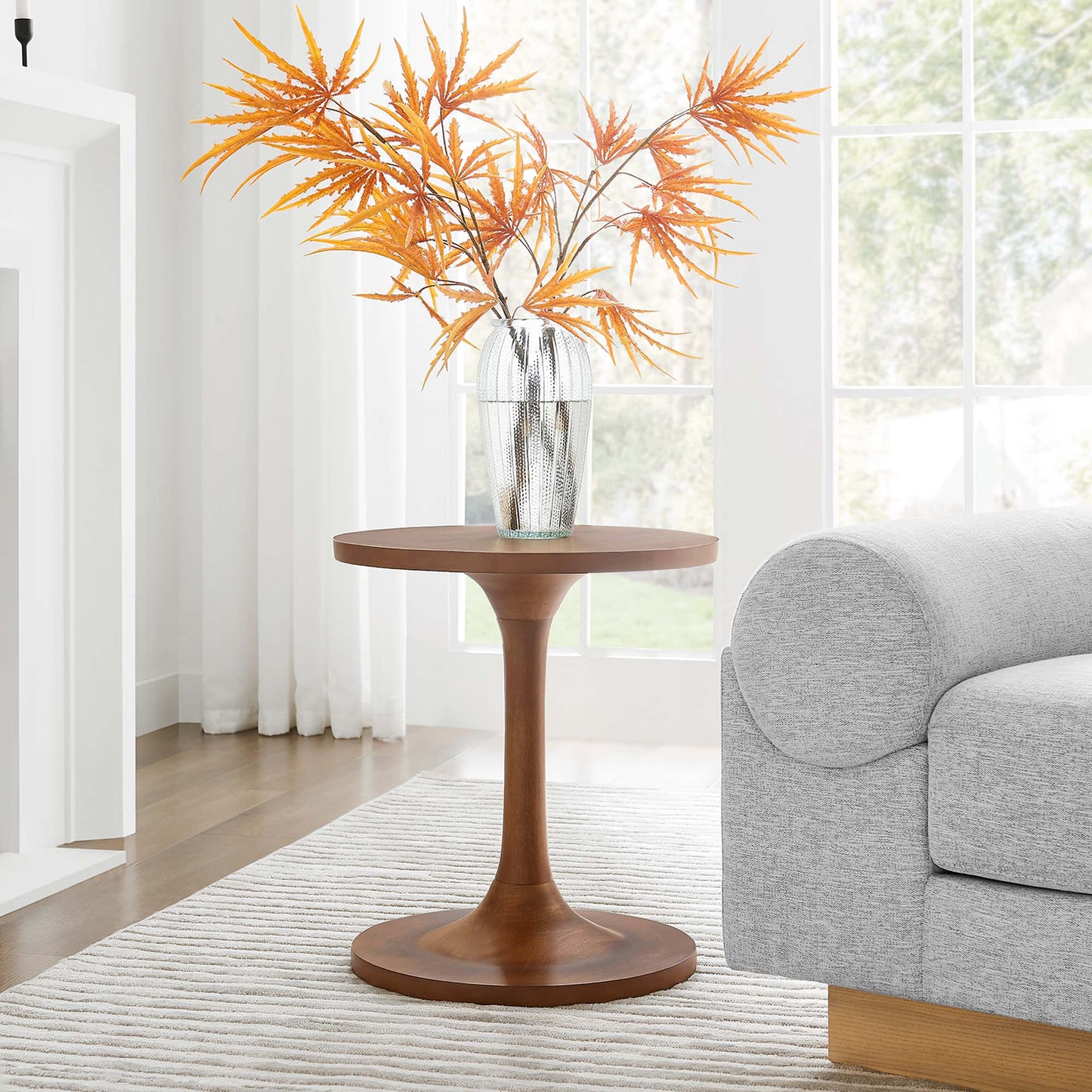 Lina Round Wood Side Table