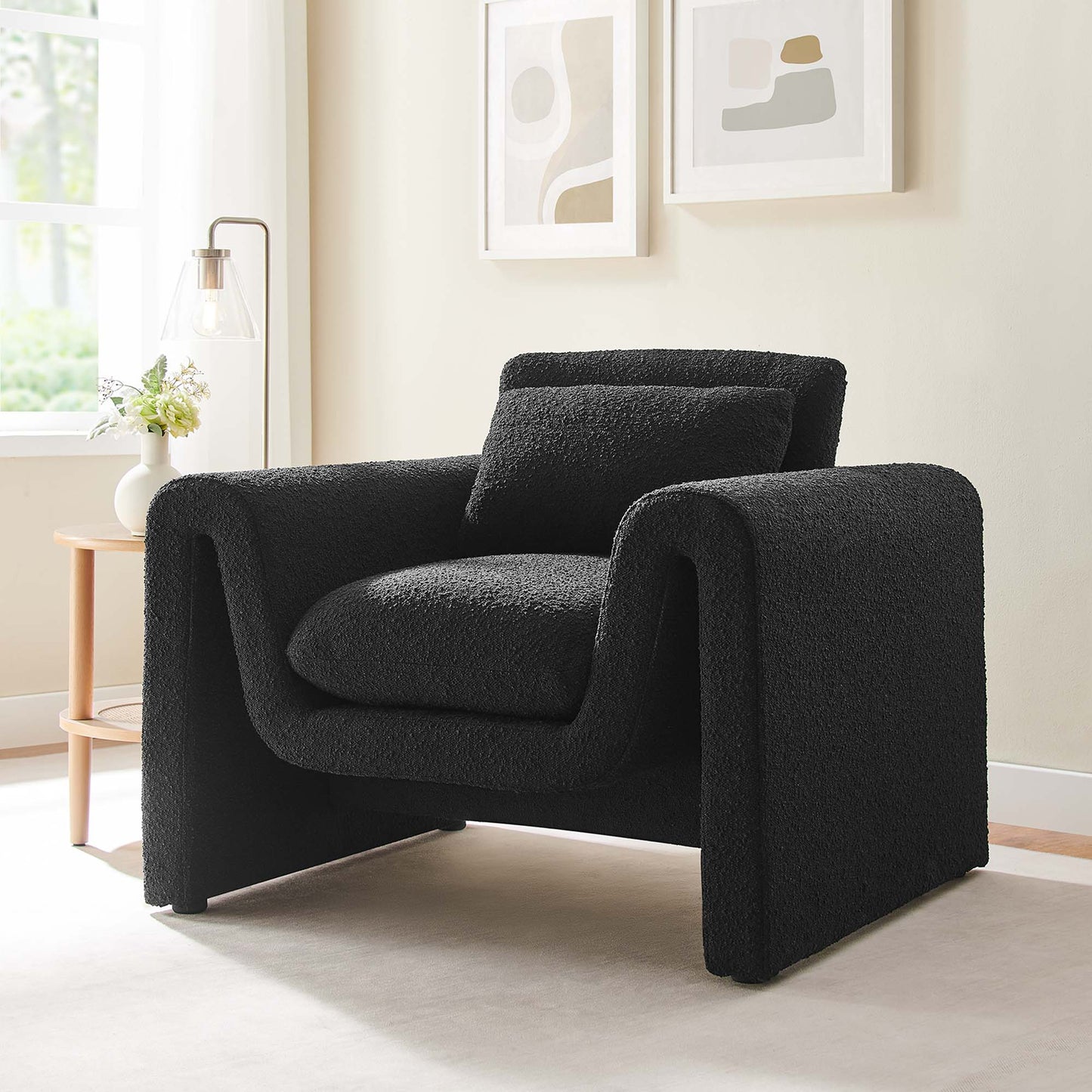 Waverly Boucle Upholstered Armchair