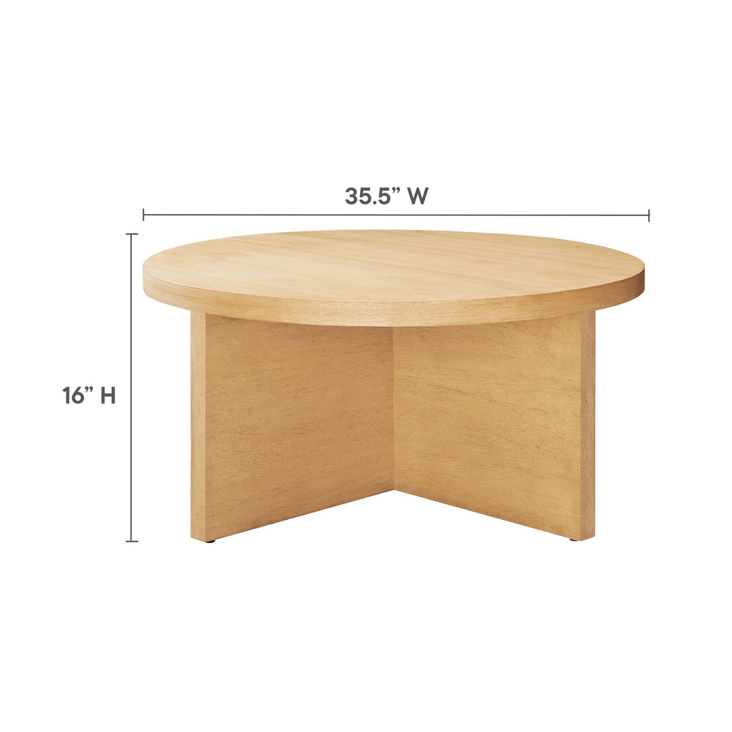 Mesa de centro redonda de madera Silas de Modway