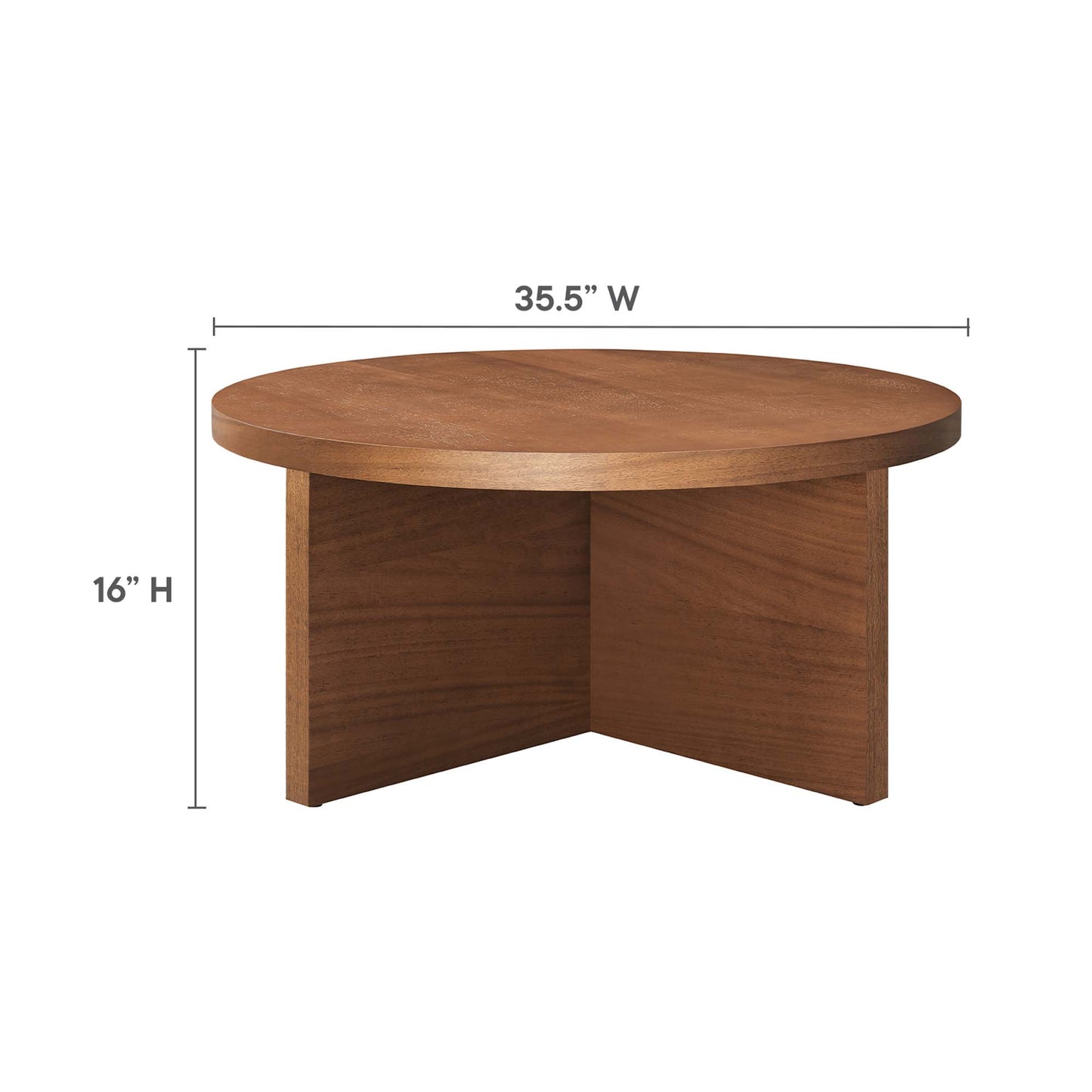 Mesa de centro redonda de madera Silas de Modway