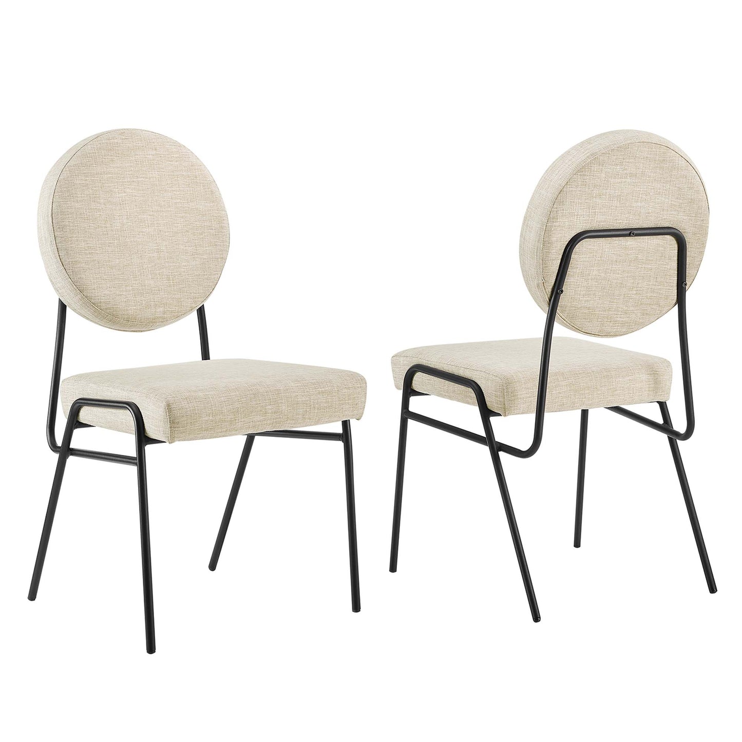 Craft Upholstered Fabric Dining Side Chairs Set of 2