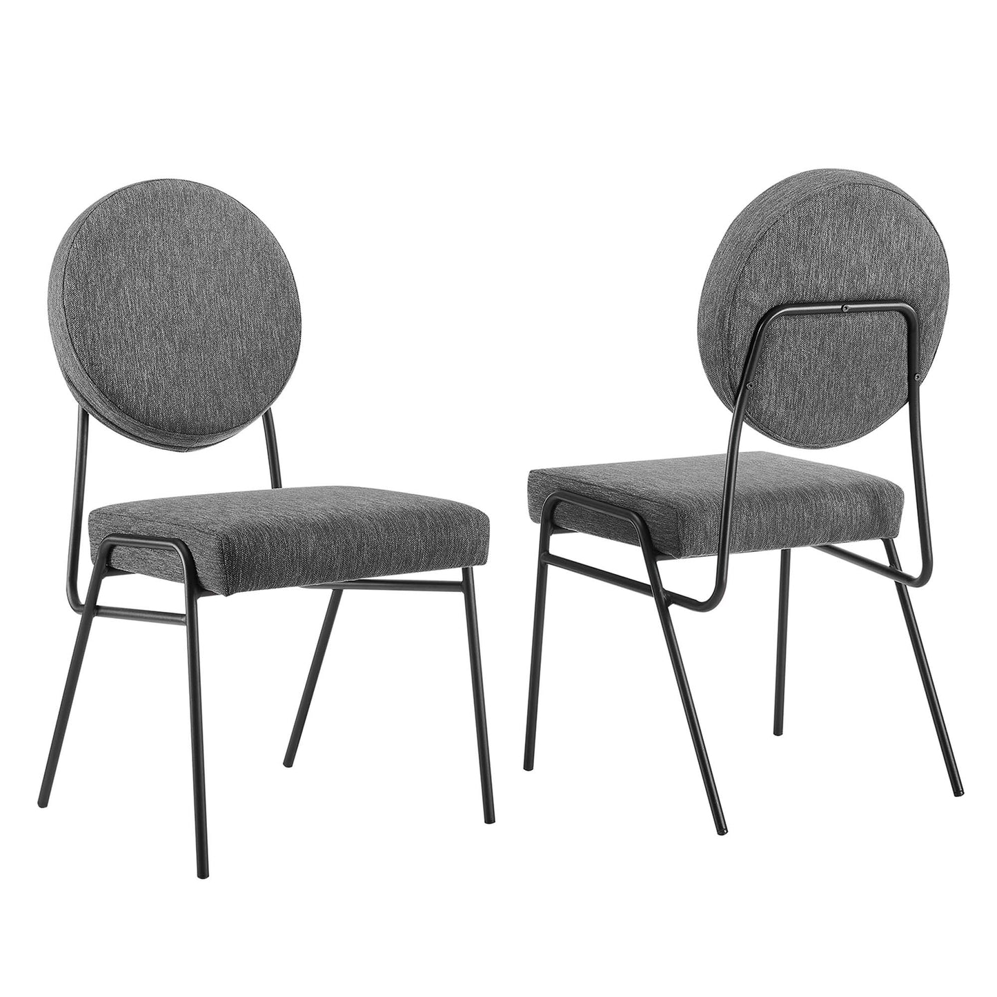 Craft Upholstered Fabric Dining Side Chairs Set of 2