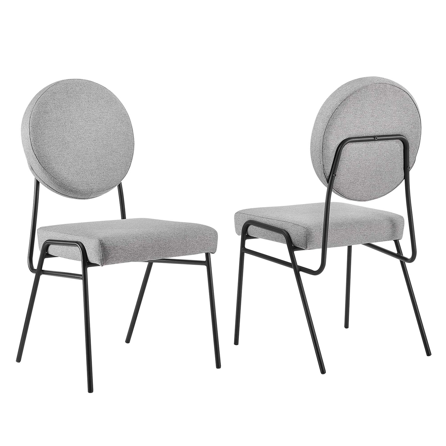 Craft Upholstered Fabric Dining Side Chairs Set of 2