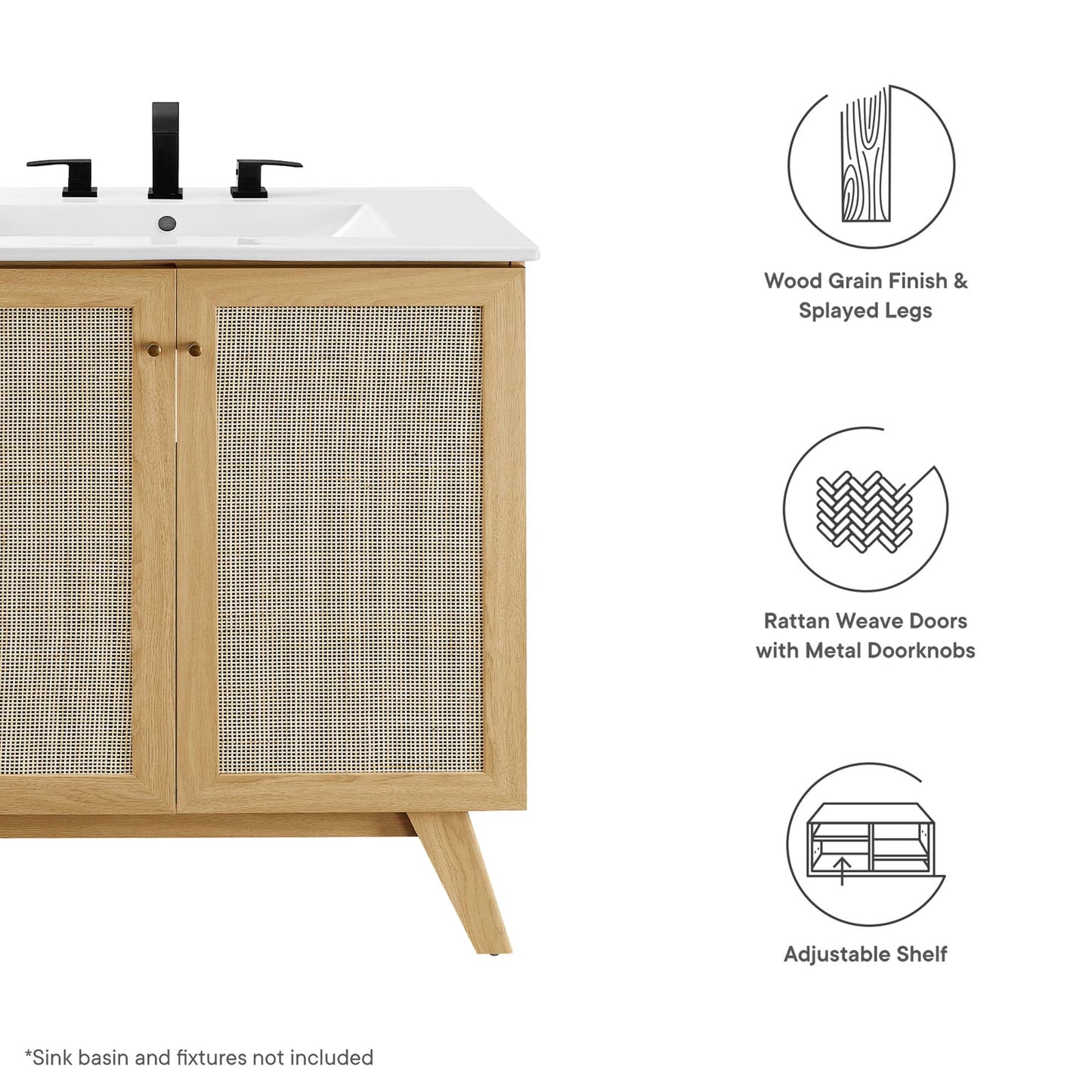 Soma 30” Bathroom Vanity Cabinet (Sink Basin Not Included)