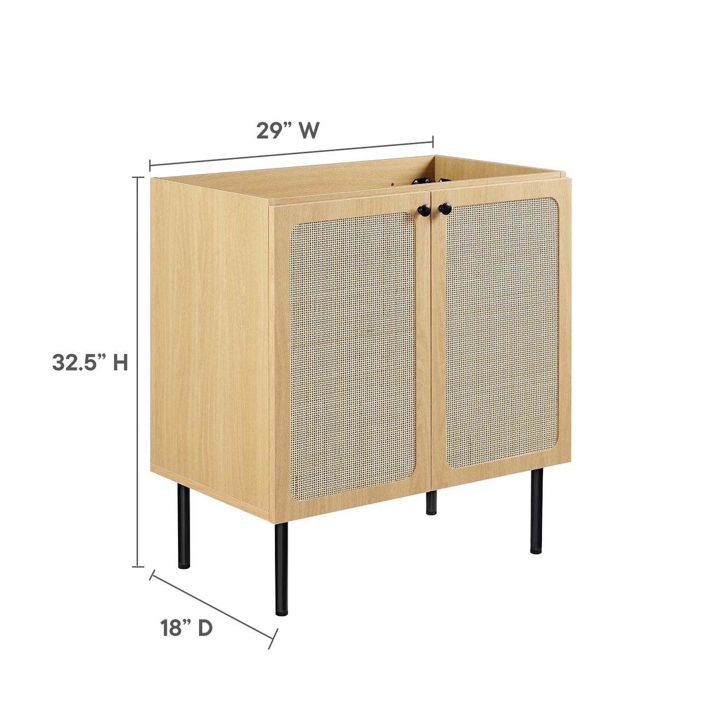 Chaucer 30" Bathroom Vanity Cabinet (Sink Basin Not Included)