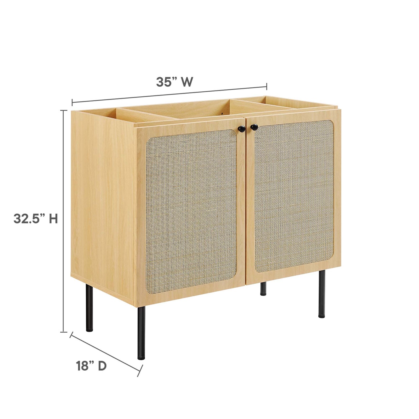 Chaucer 36" Bathroom Vanity Cabinet (Sink Basin Not Included)