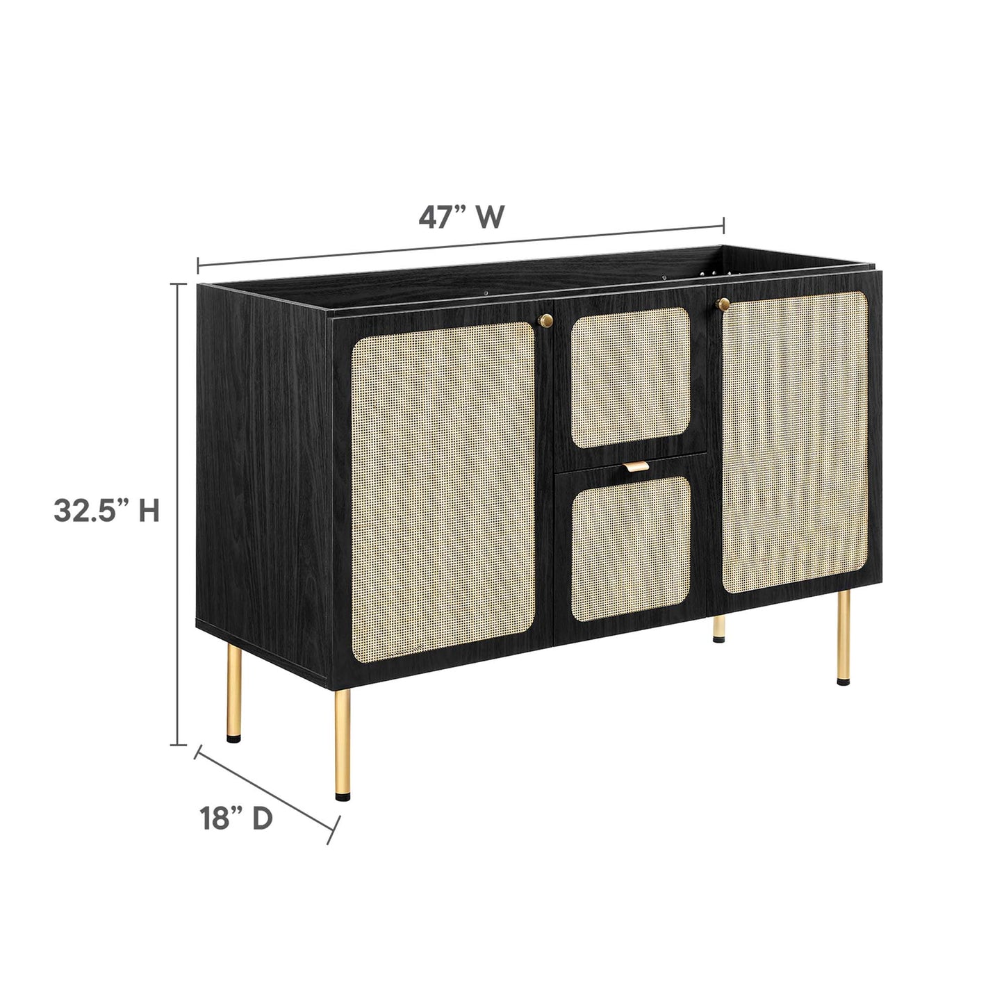 Meuble-lavabo de salle de bain Chaucer 48" (lavabo non inclus) par Modway