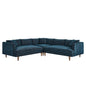 Zoya 3 Piece Down Filled Overstuffed Sectional Sofa