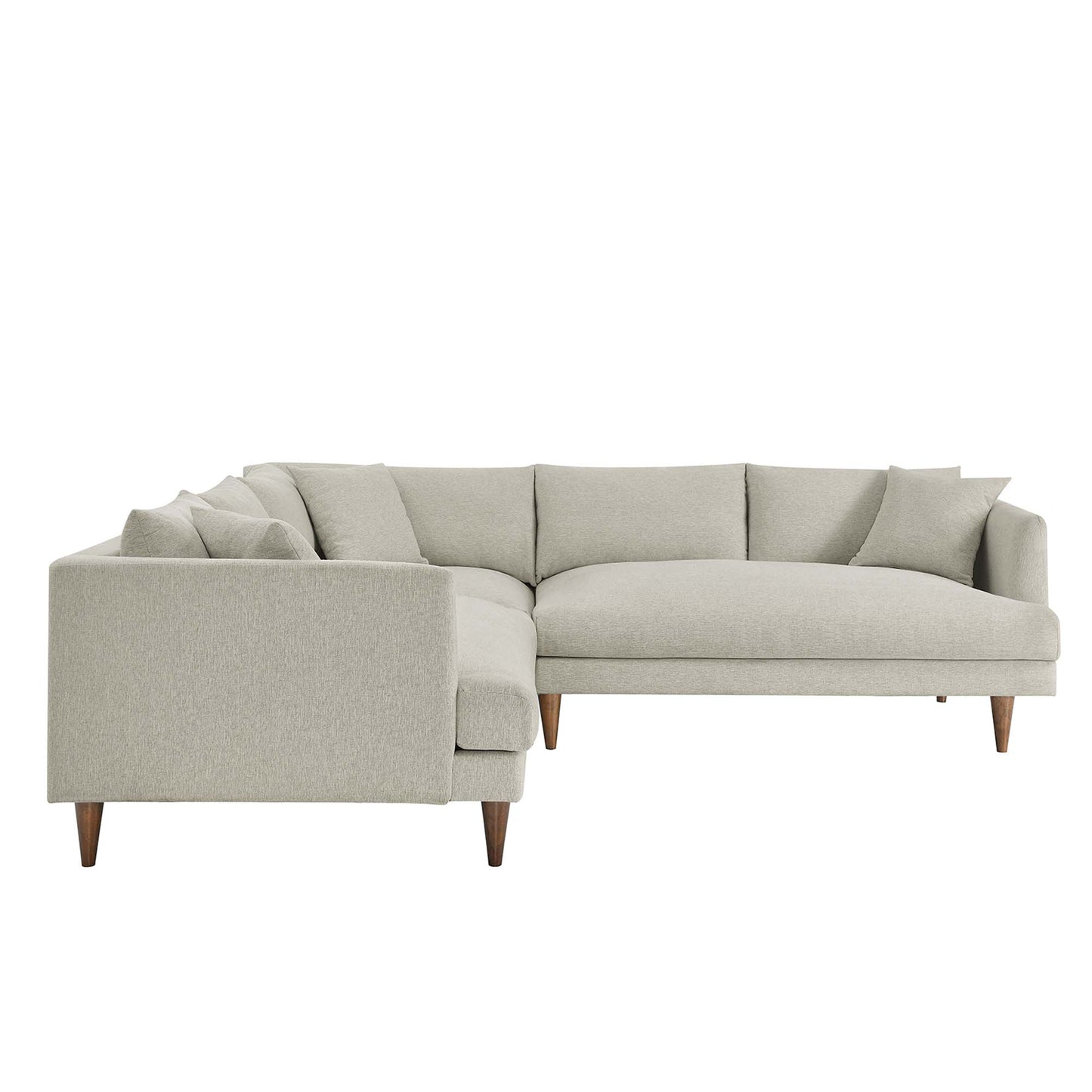 Zoya 3 Piece Down Filled Overstuffed Sectional Sofa