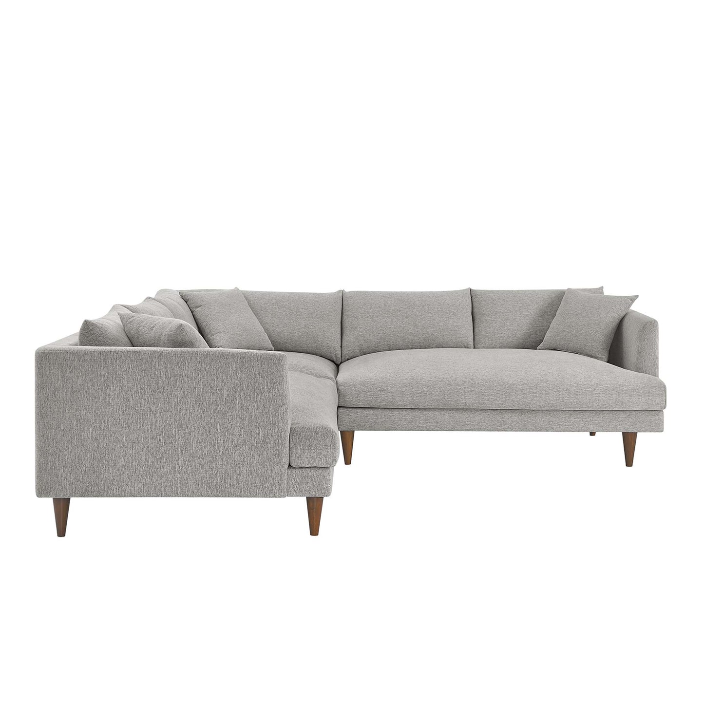 Zoya 3 Piece Down Filled Overstuffed Sectional Sofa