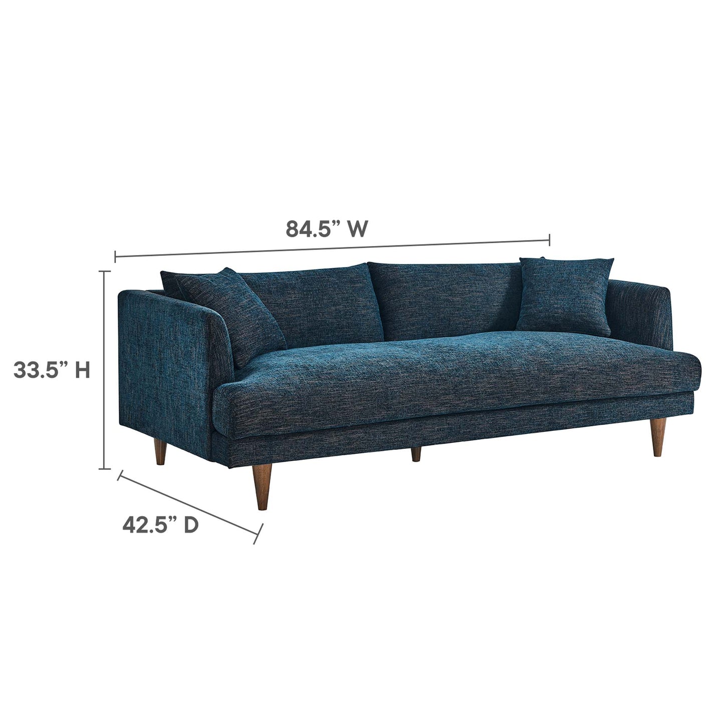 Zoya Down Filled Overstuffed Sofa and Ottoman Set