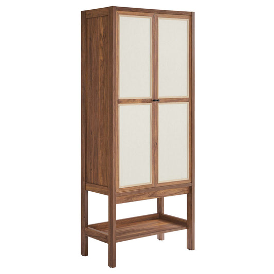 Capri Tall Wood Grain Standing Storage Cabinet