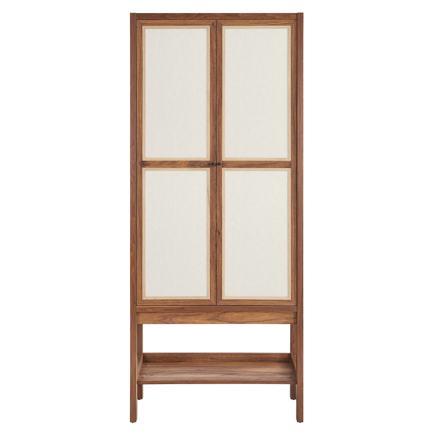 Capri Tall Wood Grain Standing Storage Cabinet