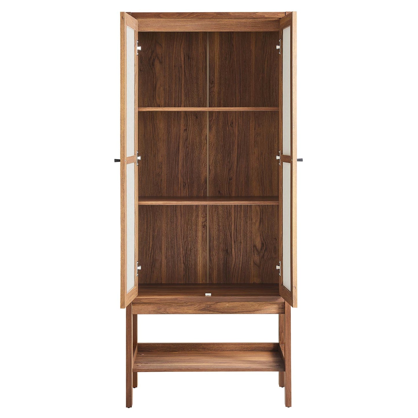 Capri Tall Wood Grain Standing Storage Cabinet