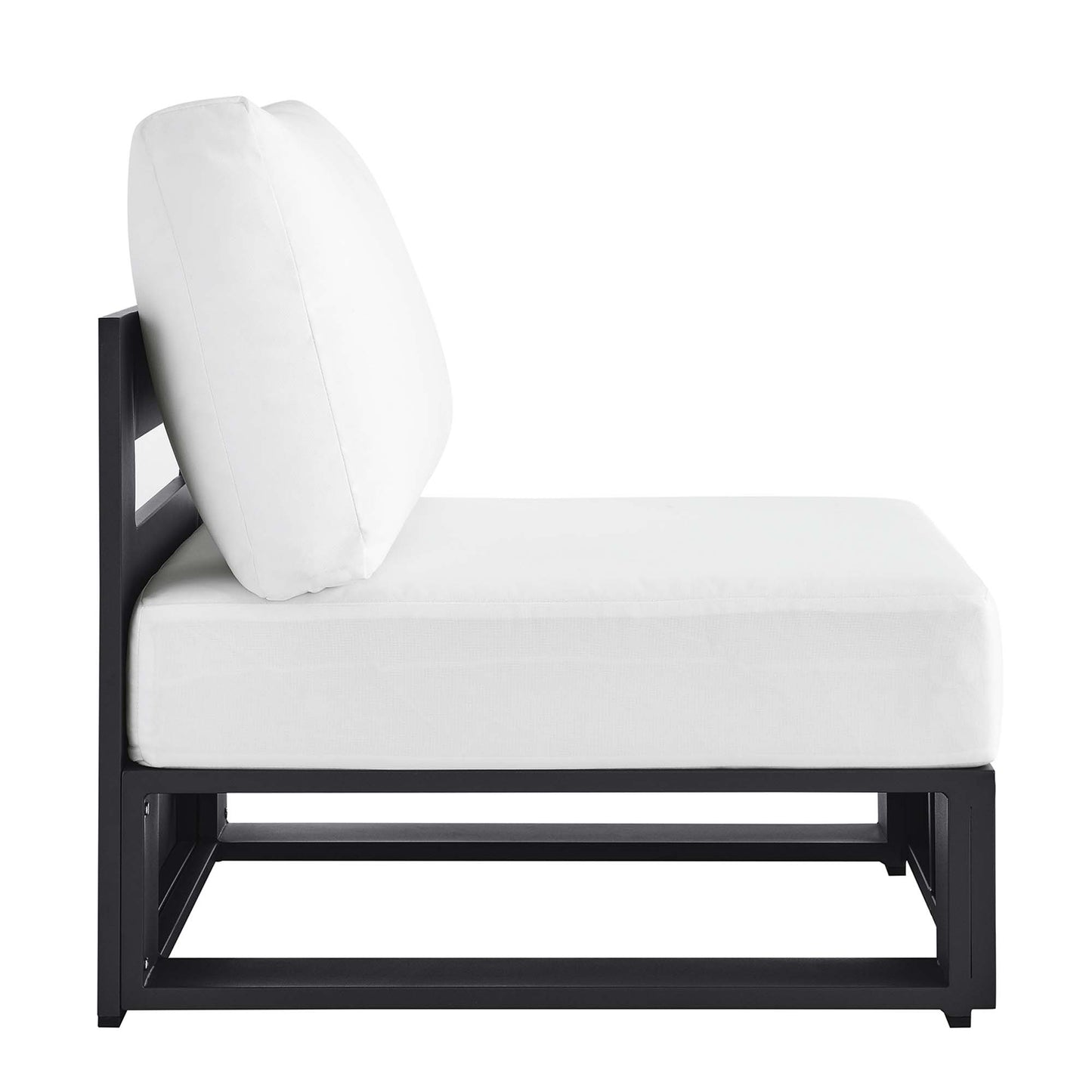 Tahoe Outdoor Patio Powder-Coated Aluminum Modular Armless Chair