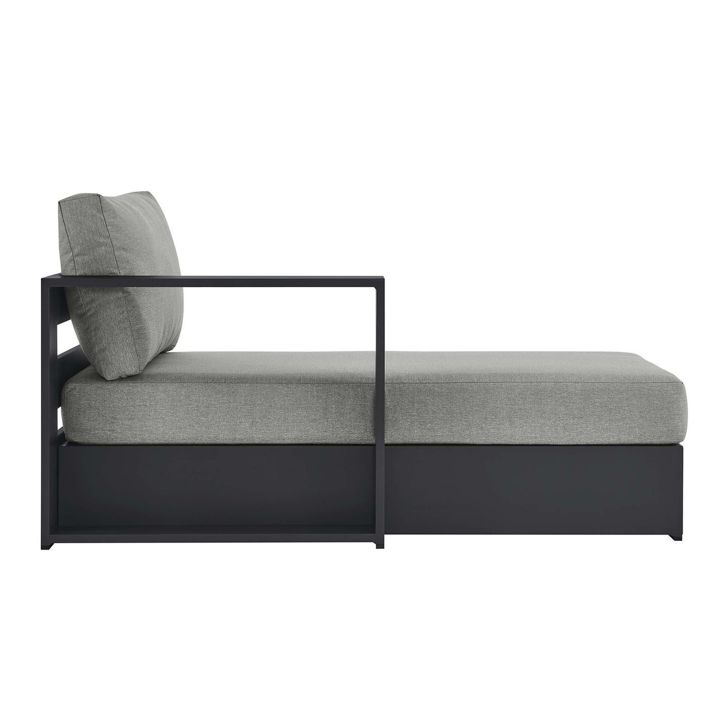 Tahoe Outdoor Patio Powder-Coated Aluminum Modular Left-Facing Chaise Lounge