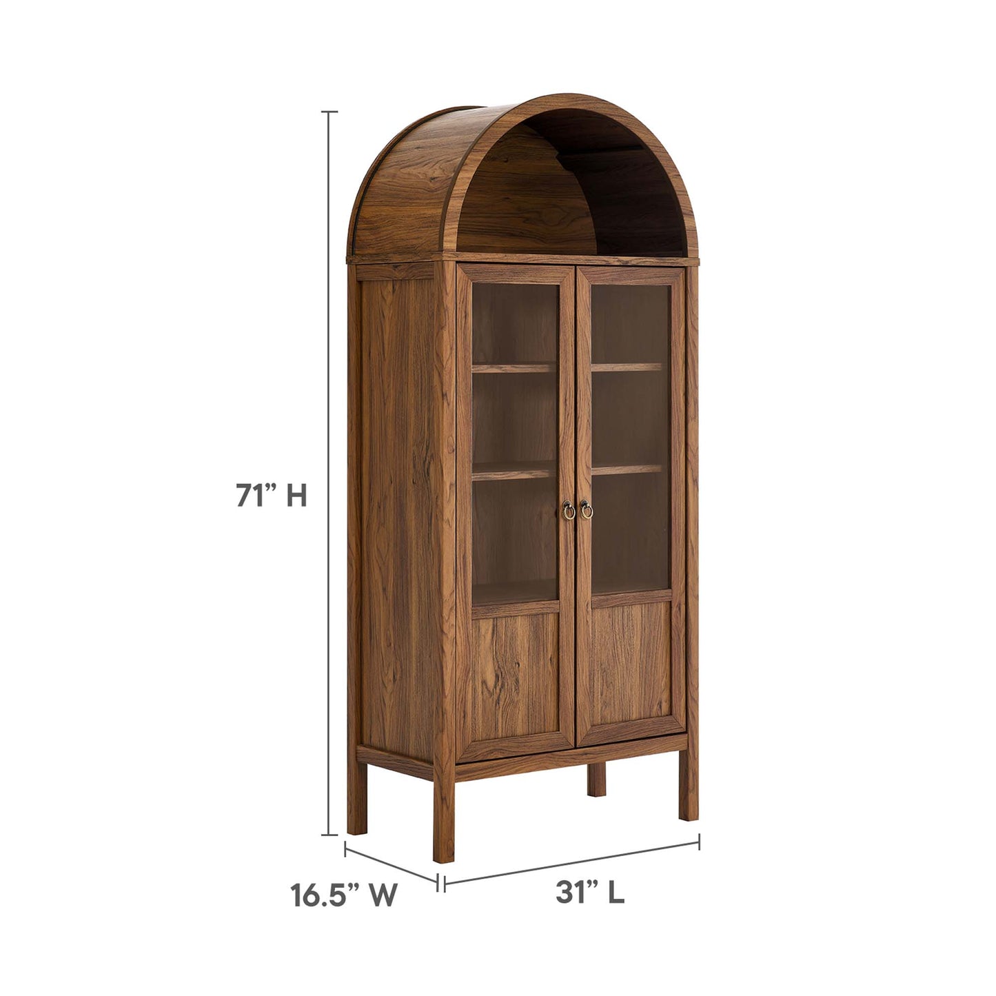 Tessa Tall Arched Storage Display Cabinet