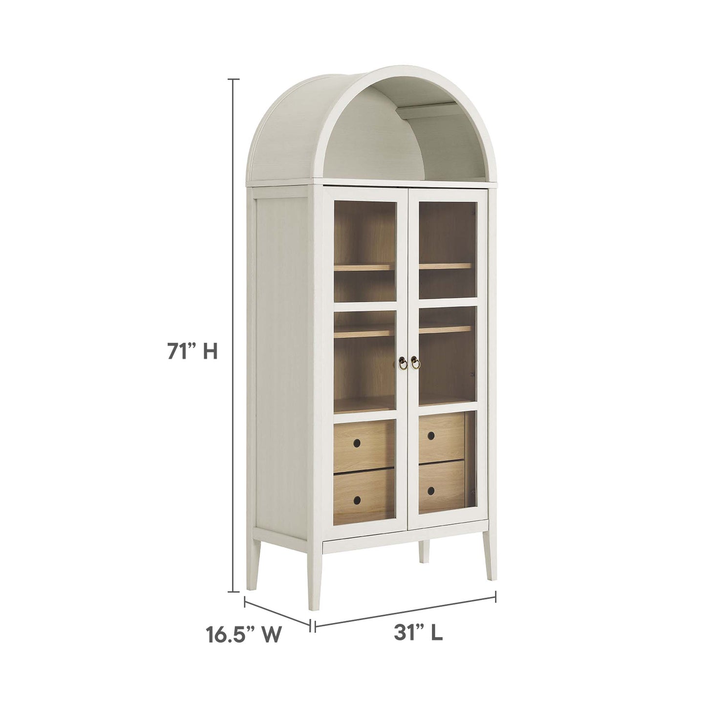 Vitrine de rangement haute en forme d'arche Nolan par Modway