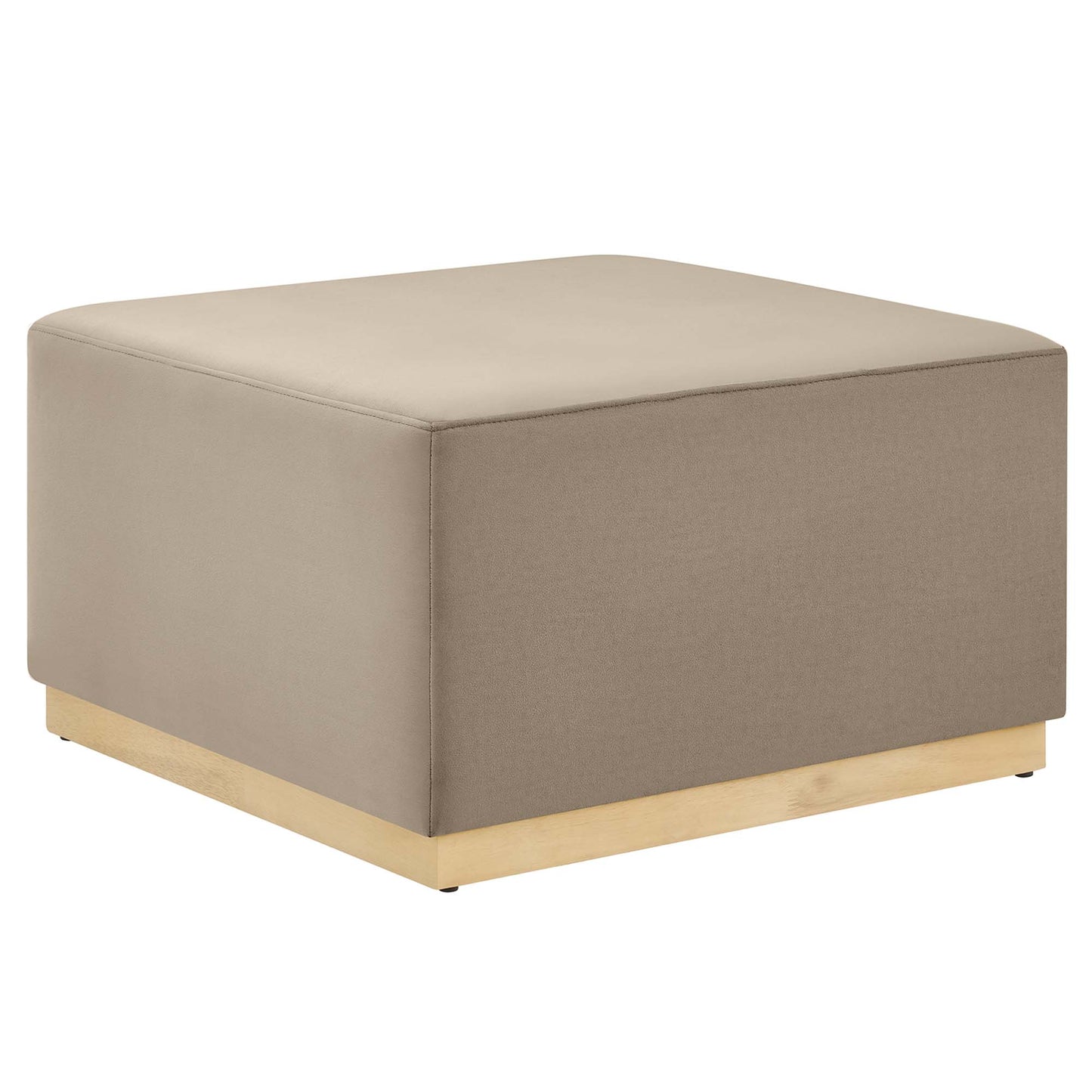 Tilden Large 28" Square Performance Velvet Upholstered Ottoman