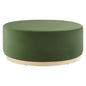 Tilden Large 38" Round Performance Velvet Upholstered Ottoman