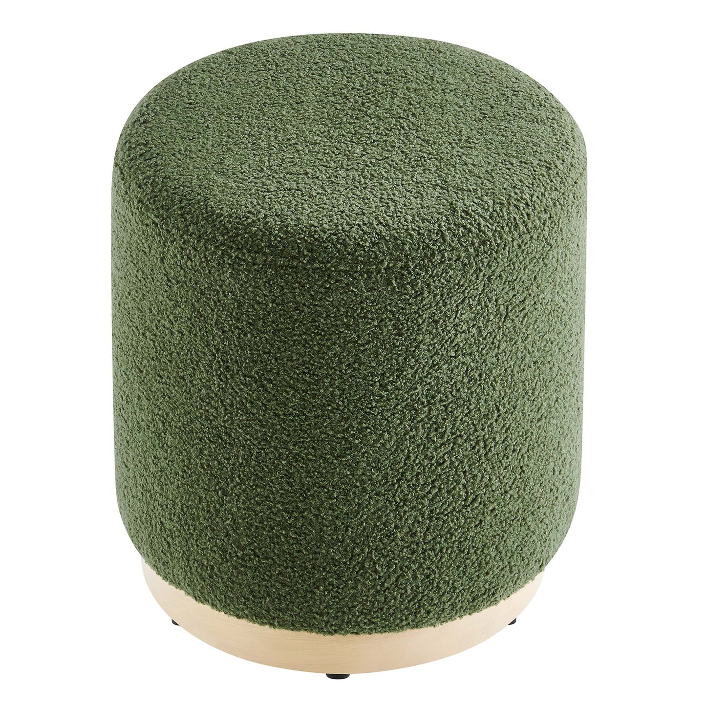 Tilden 16" Round Sherpa Upholstered Ottoman