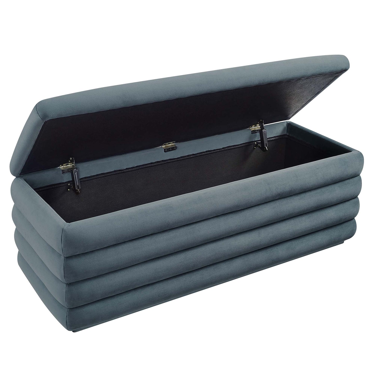 Mezzo Upholstered Performance Velvet Storage Bench