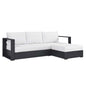 Tahoe 2-Piece Outdoor Patio Powder-Coated Aluminum Right-Facing Chaise Sectional Sofa Set