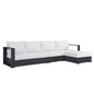 Tahoe 3-Piece Outdoor Patio Powder-Coated Aluminum Right-Facing Chaise Sectional Sofa Set