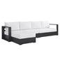 Tahoe 3-Piece Outdoor Patio Powder-Coated Aluminum Left-Facing Chaise Sectional Sofa Set