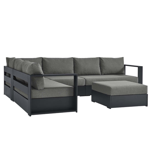 Tahoe 5-Piece Outdoor Patio Powder-Coated Aluminum Sectional Sofa Set