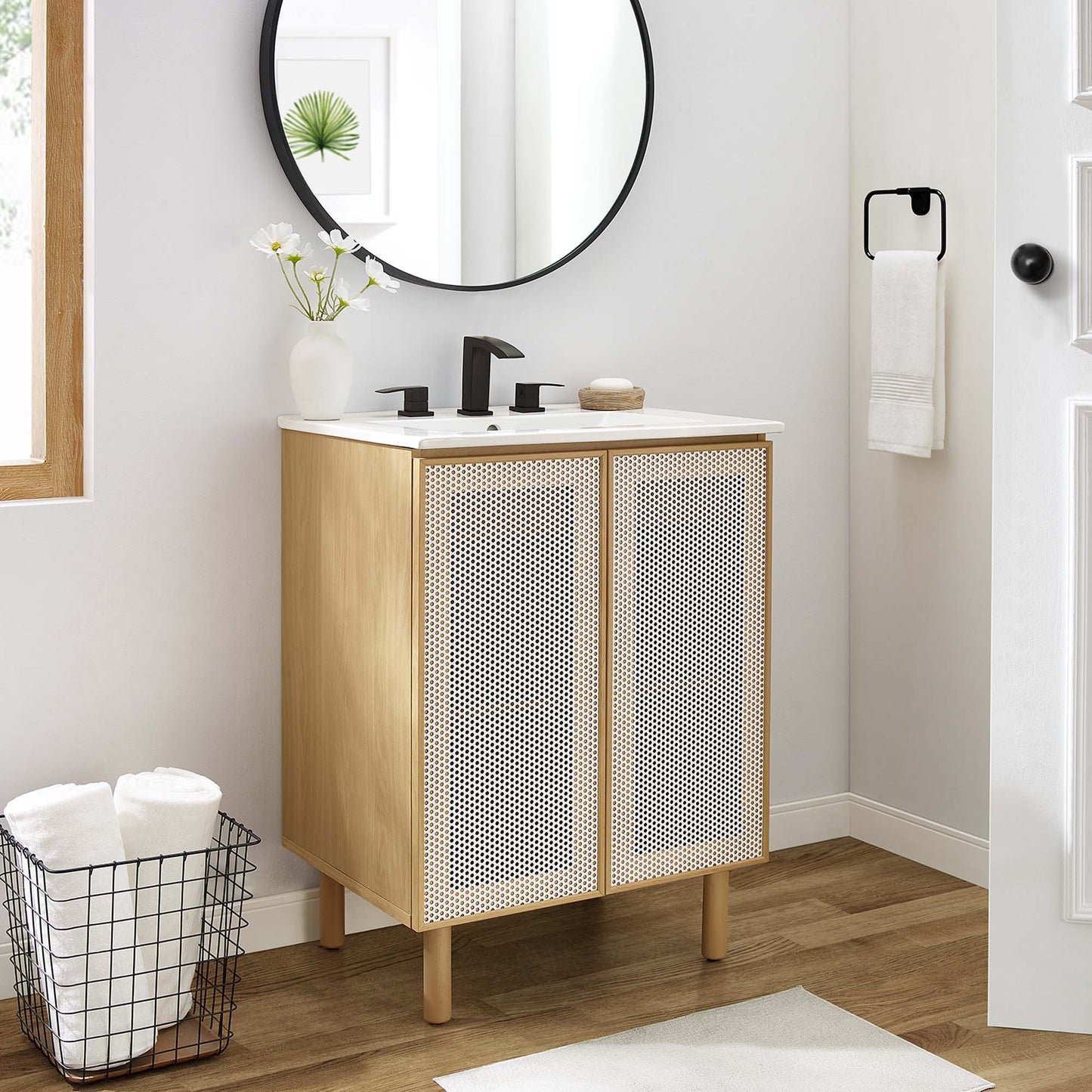 Calla 24" Perforated Metal Bathroom Vanity