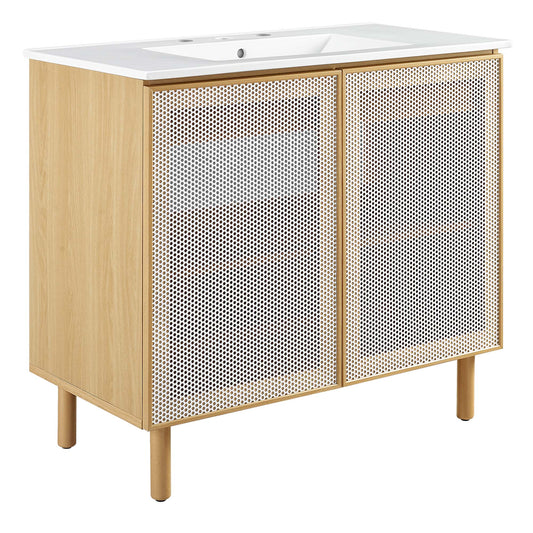 Calla 36" Perforated Metal Bathroom Vanity