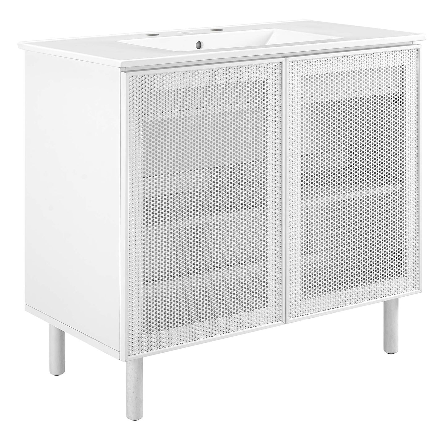 Calla 36" Perforated Metal Bathroom Vanity