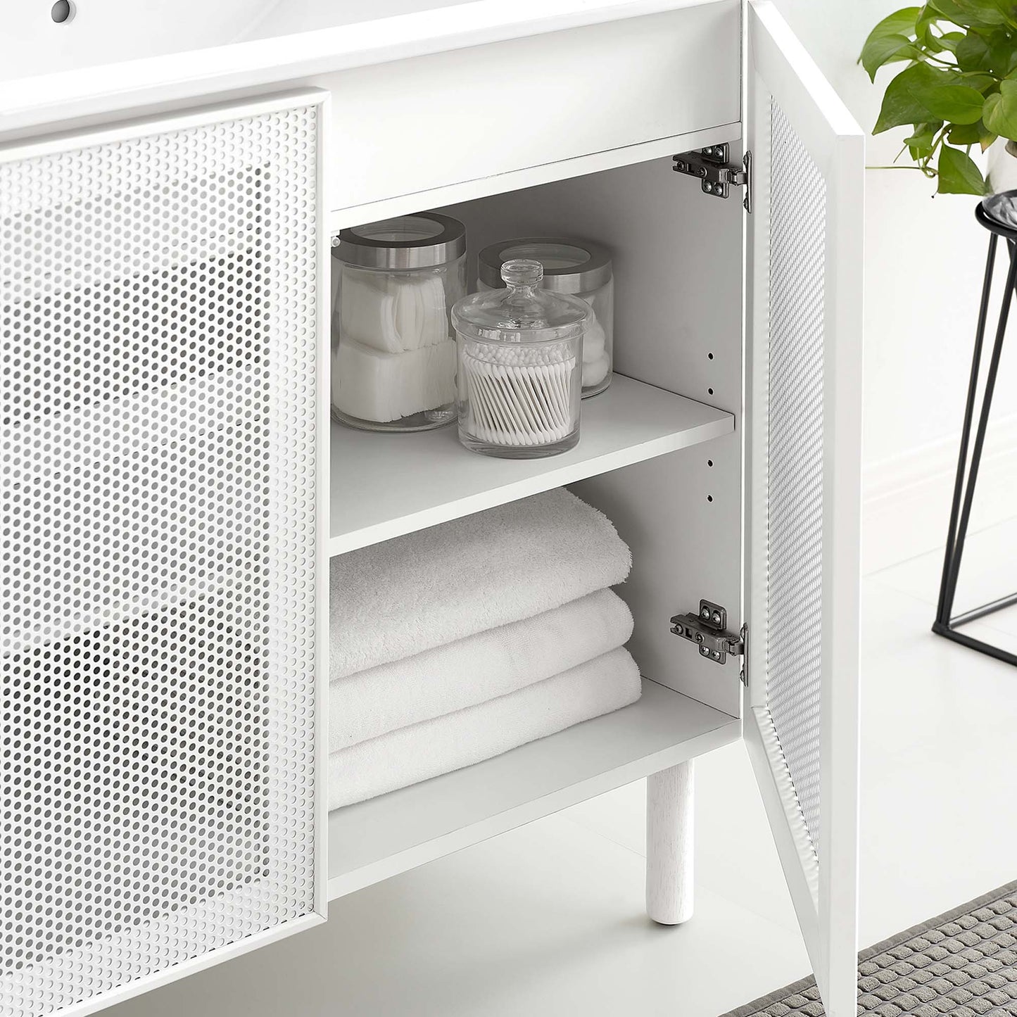 Calla 36" Perforated Metal Bathroom Vanity