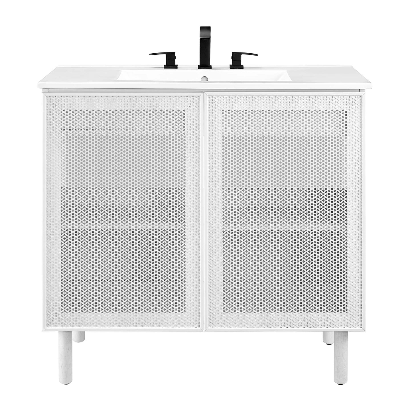 Calla 36" Perforated Metal Bathroom Vanity