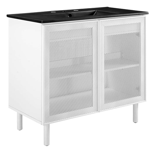 Calla 36" Perforated Metal Bathroom Vanity