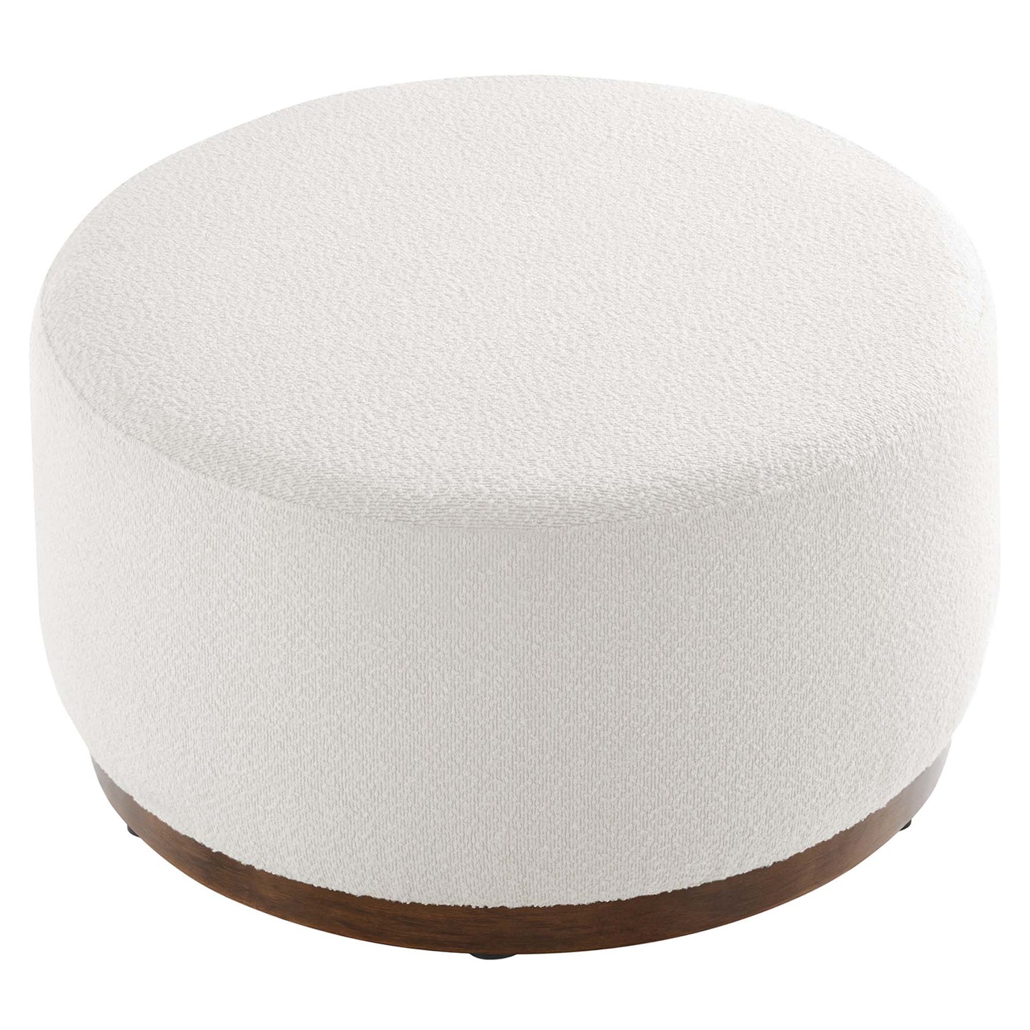 Tilden Large 29" Round Boucle Upholstered Ottoman