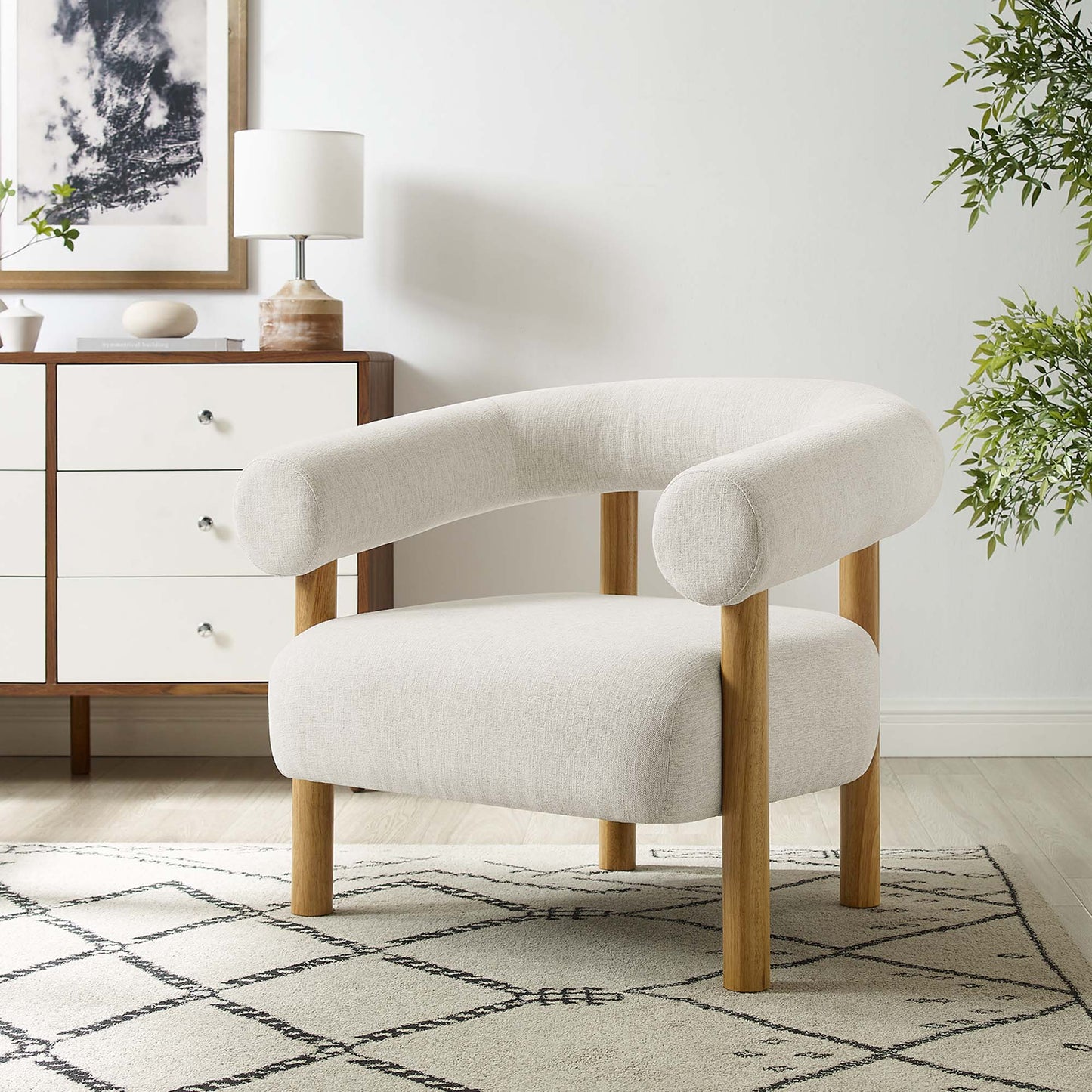 Sable Upholstered Fabric Armchair by Modway