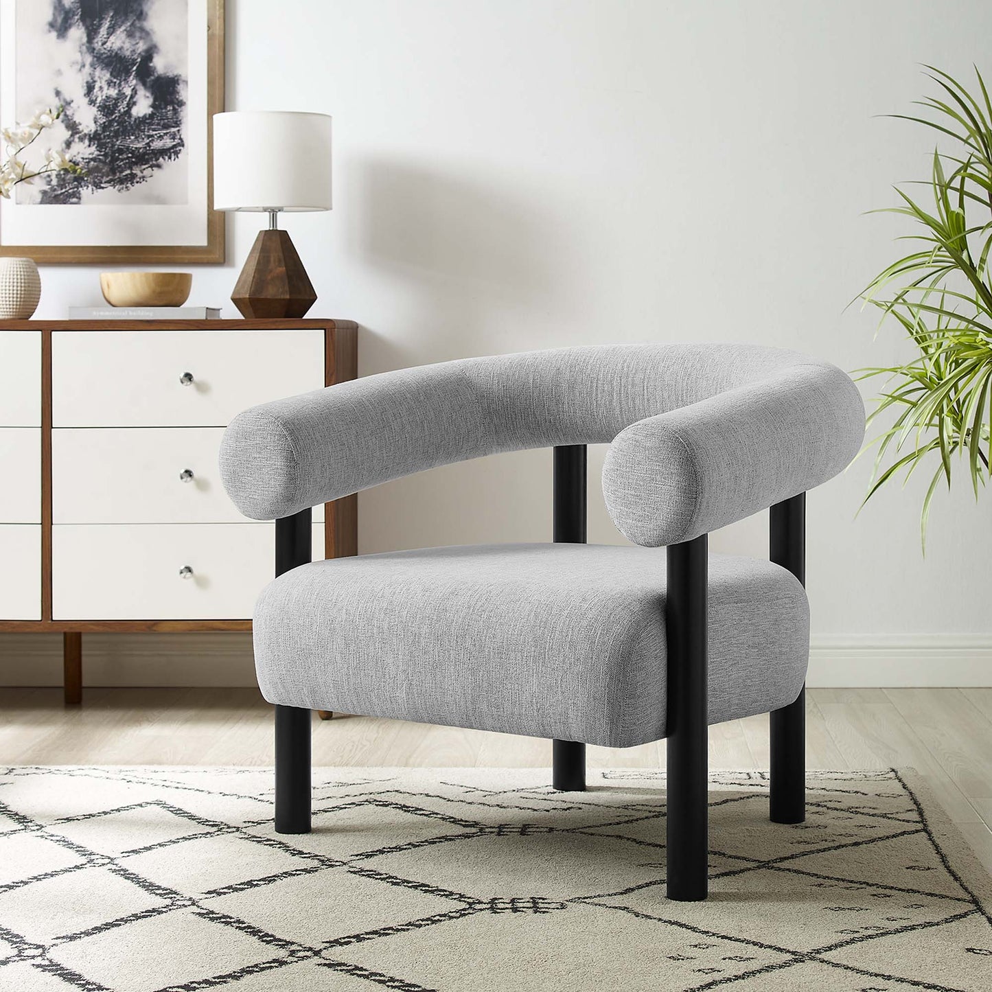 Sable Upholstered Fabric Armchair by Modway