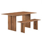 Amistad 60" Wood Dining Table and Bench Set by Modway