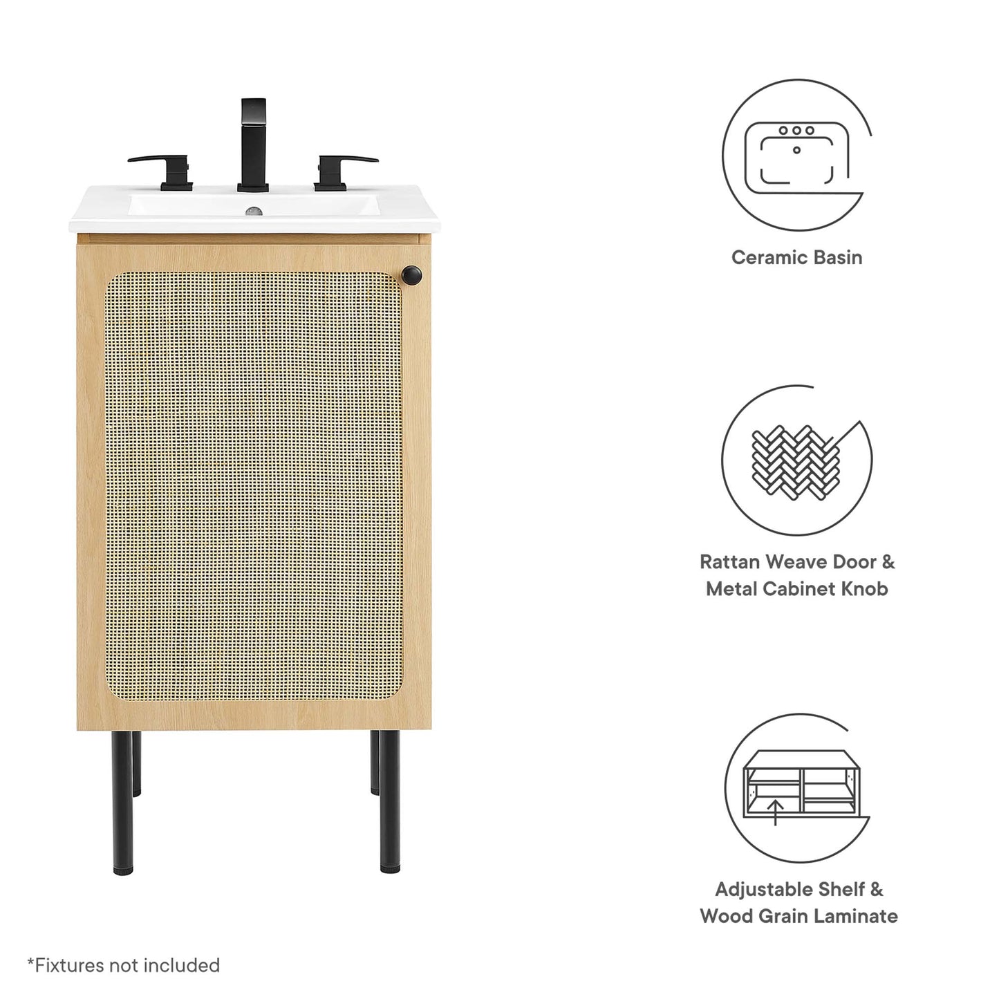 Meuble-lavabo Chaucer 18" par Modway