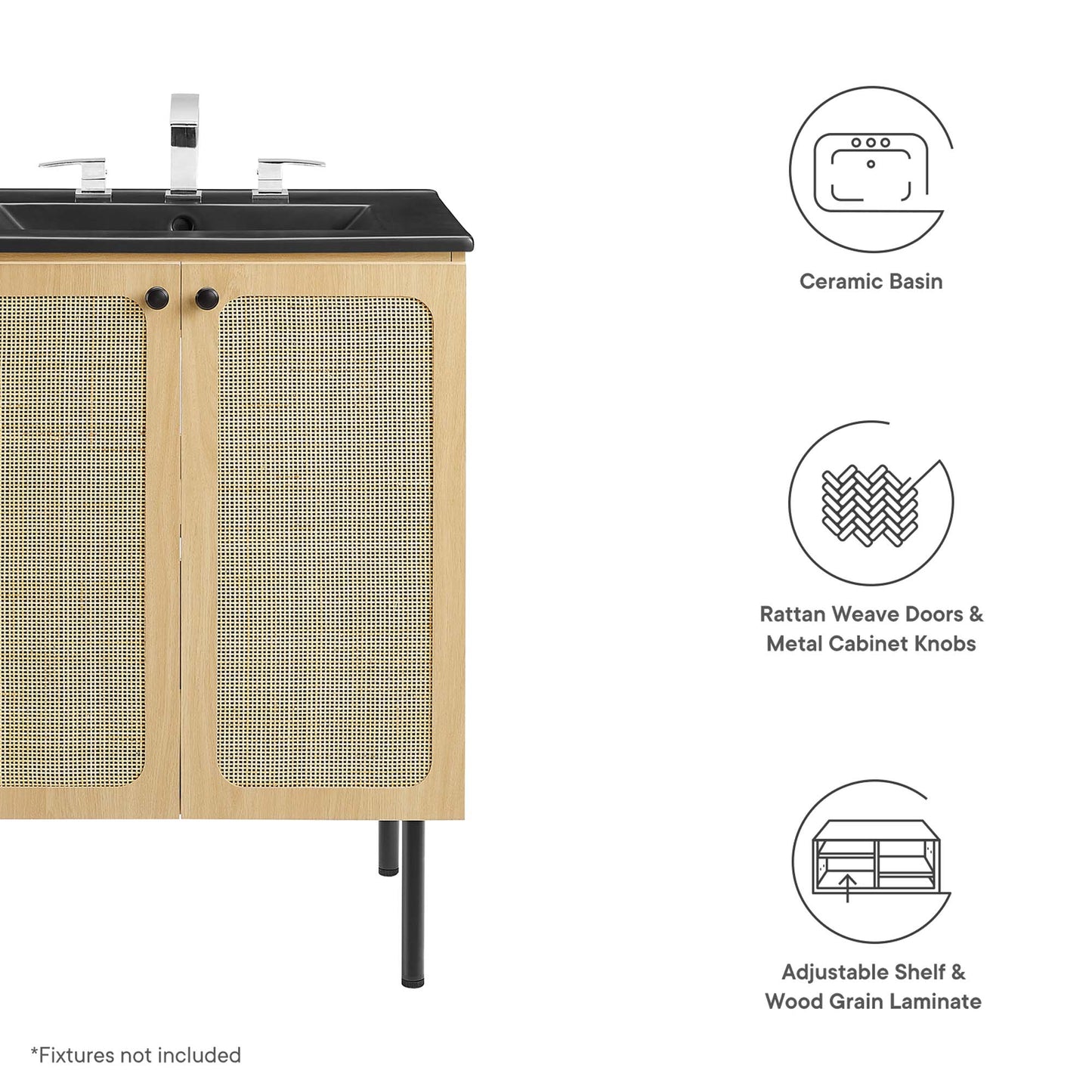 Meuble-lavabo Chaucer de 24 po par Modway