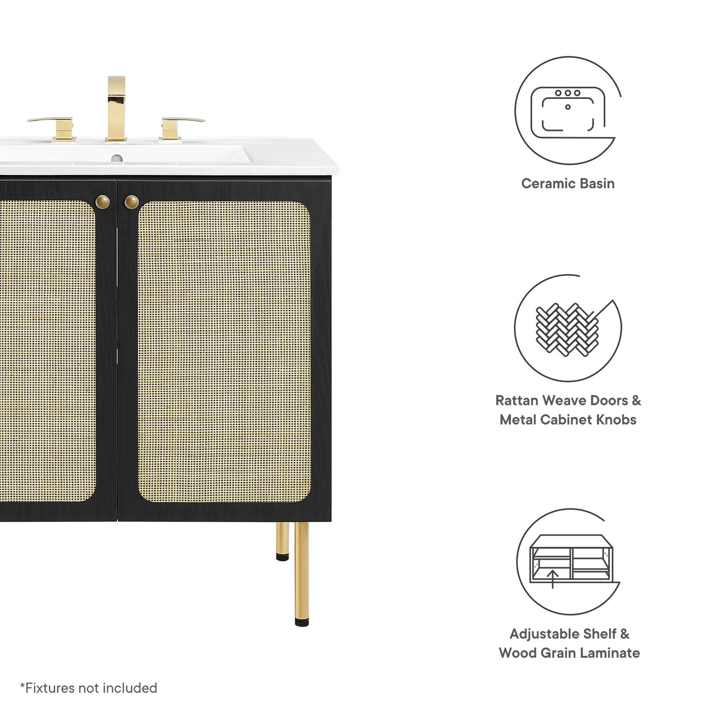 Meuble-lavabo Chaucer de 30 po par Modway