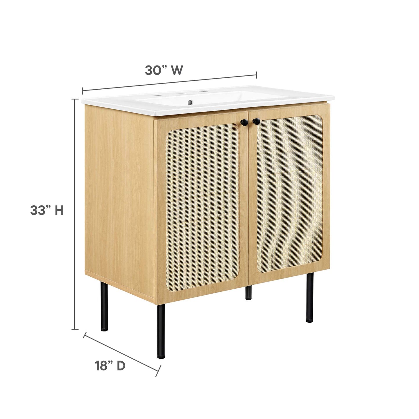 Meuble-lavabo Chaucer de 30 po par Modway