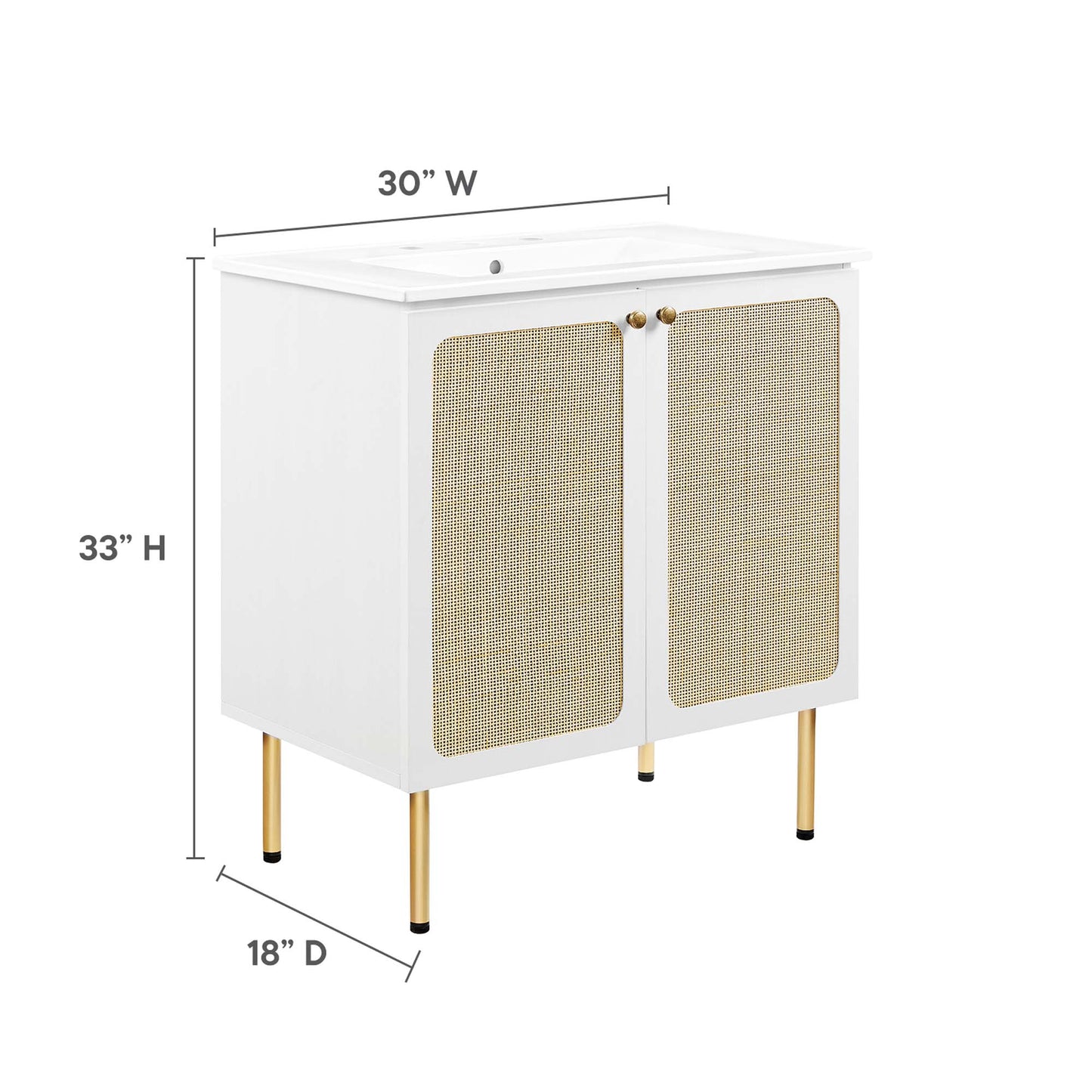 Meuble-lavabo Chaucer de 30 po par Modway