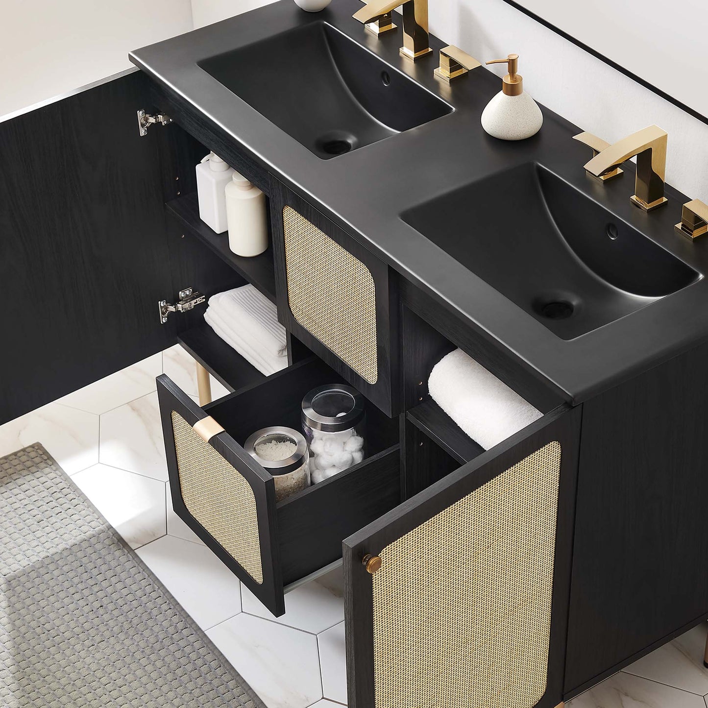 Meuble-lavabo double Chaucer de 48 po par Modway