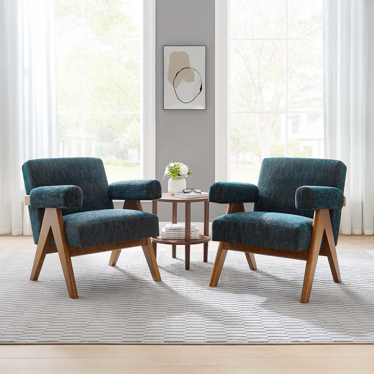 Lyra Fabric Armchair Set of 2