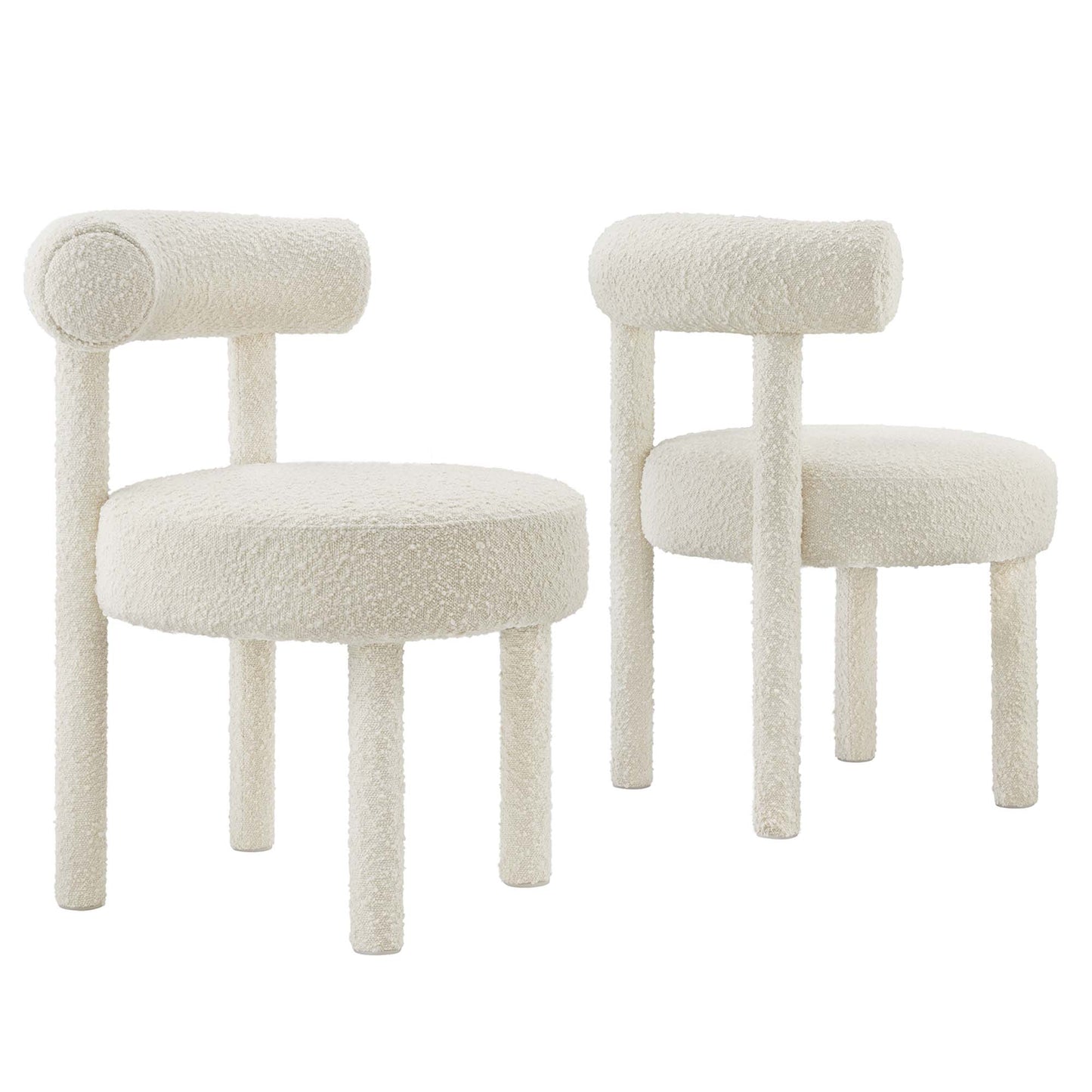 Toulouse Boucle Fabric Dining Chair Set of 2